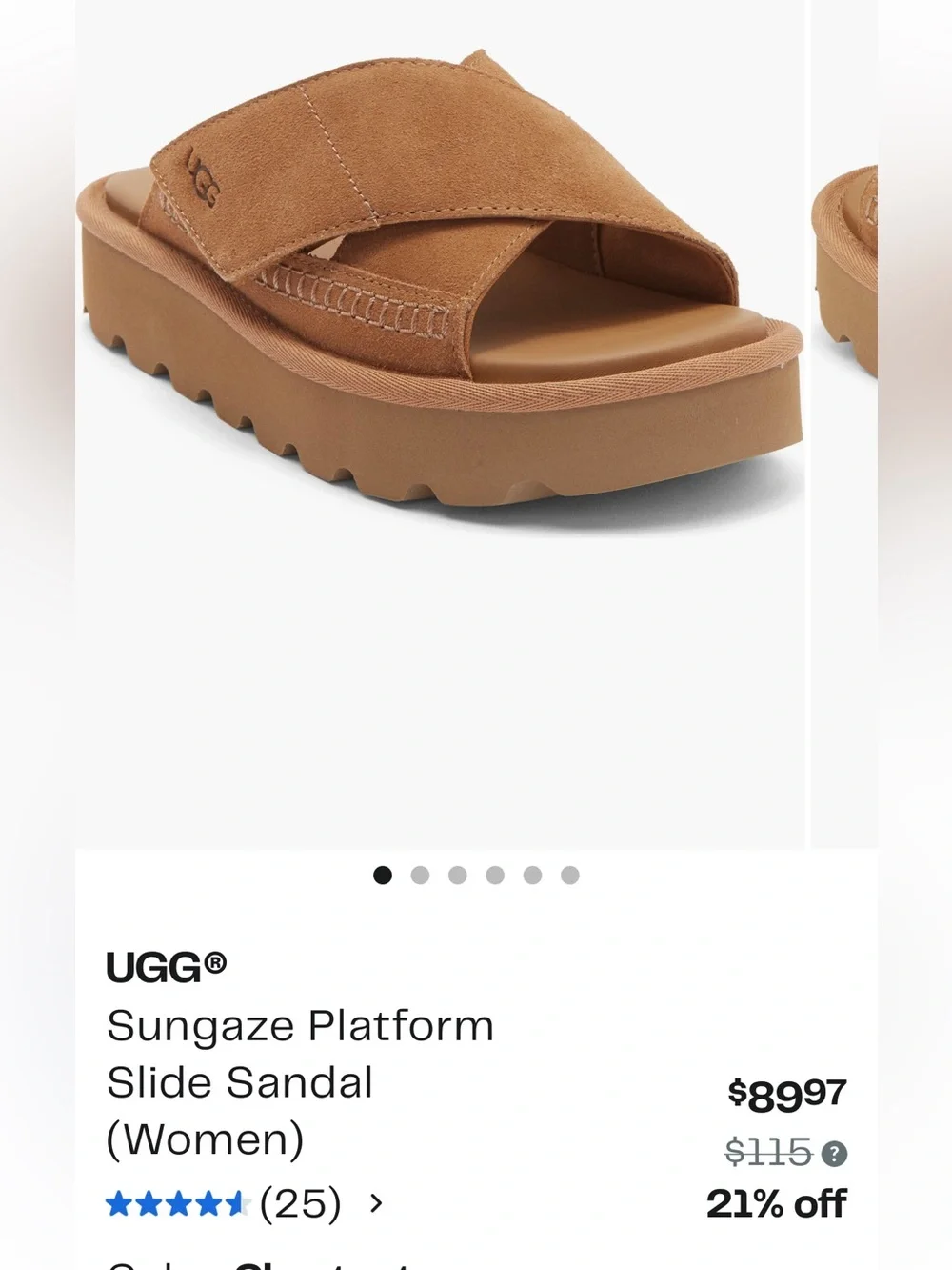 UGG Sungaze Platform Slide Sandal Size 12